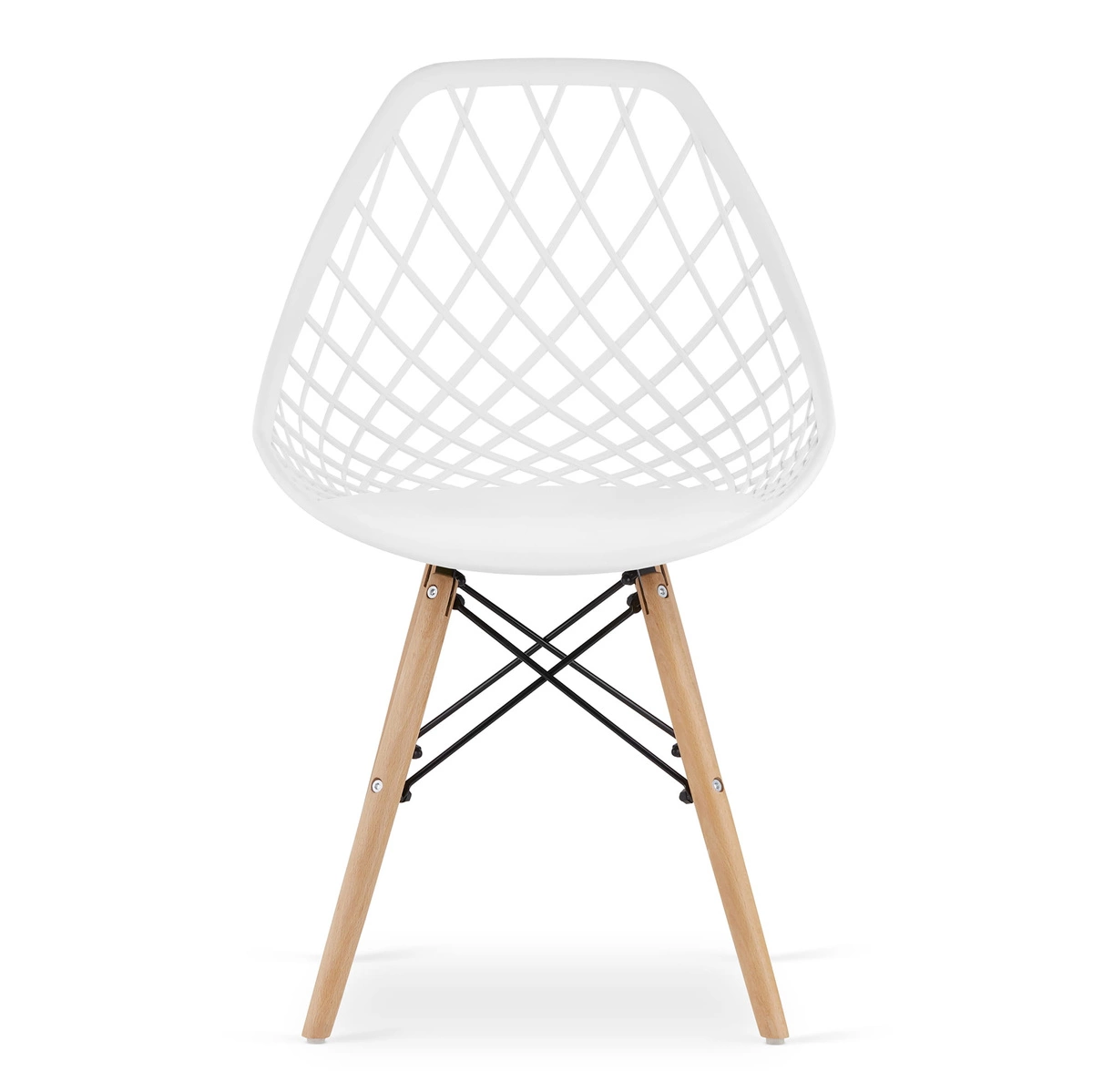 Zestaw stół prostokątny ADRIA 120x80 biały + 4 krzesła LAGO czarne