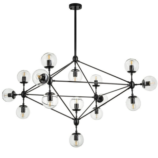 Lampa wisząca transparentno czarna Astrifero 15