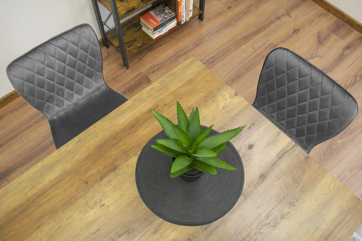 Zestaw stół okrągły TODI 80 biały + 3 krzesła OSAKA pomarańczowe