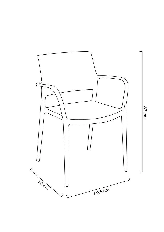 MODESTO krzesło PETRA czarne - polipropylen