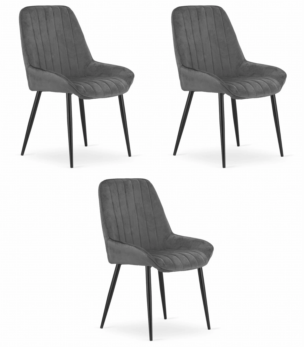 Zestaw stół prostokątny ADRIA 120x80 biały + 4 krzesła LAGO szare