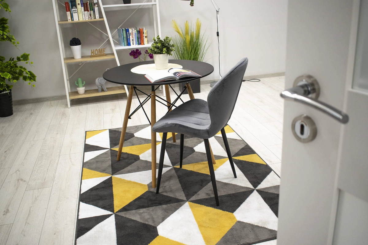 Zestaw stół okrągły TODI 60 czarny + 2 krzesła LAGO czarne