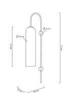 MOOSEE lampa ścienna SLACK złota / zielona