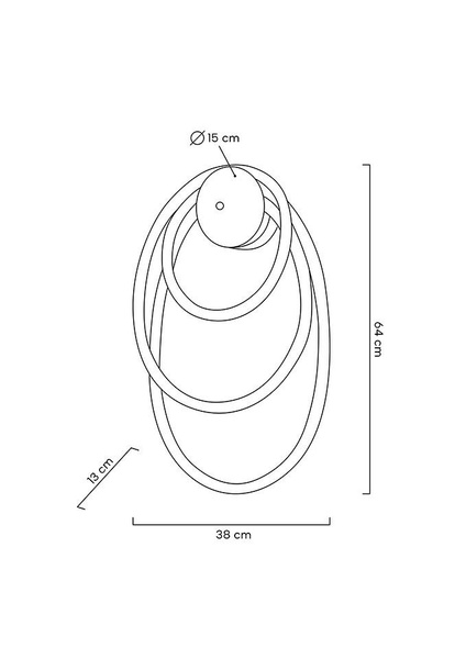 MOOSEE lampa ścienna SERPIENTE złota