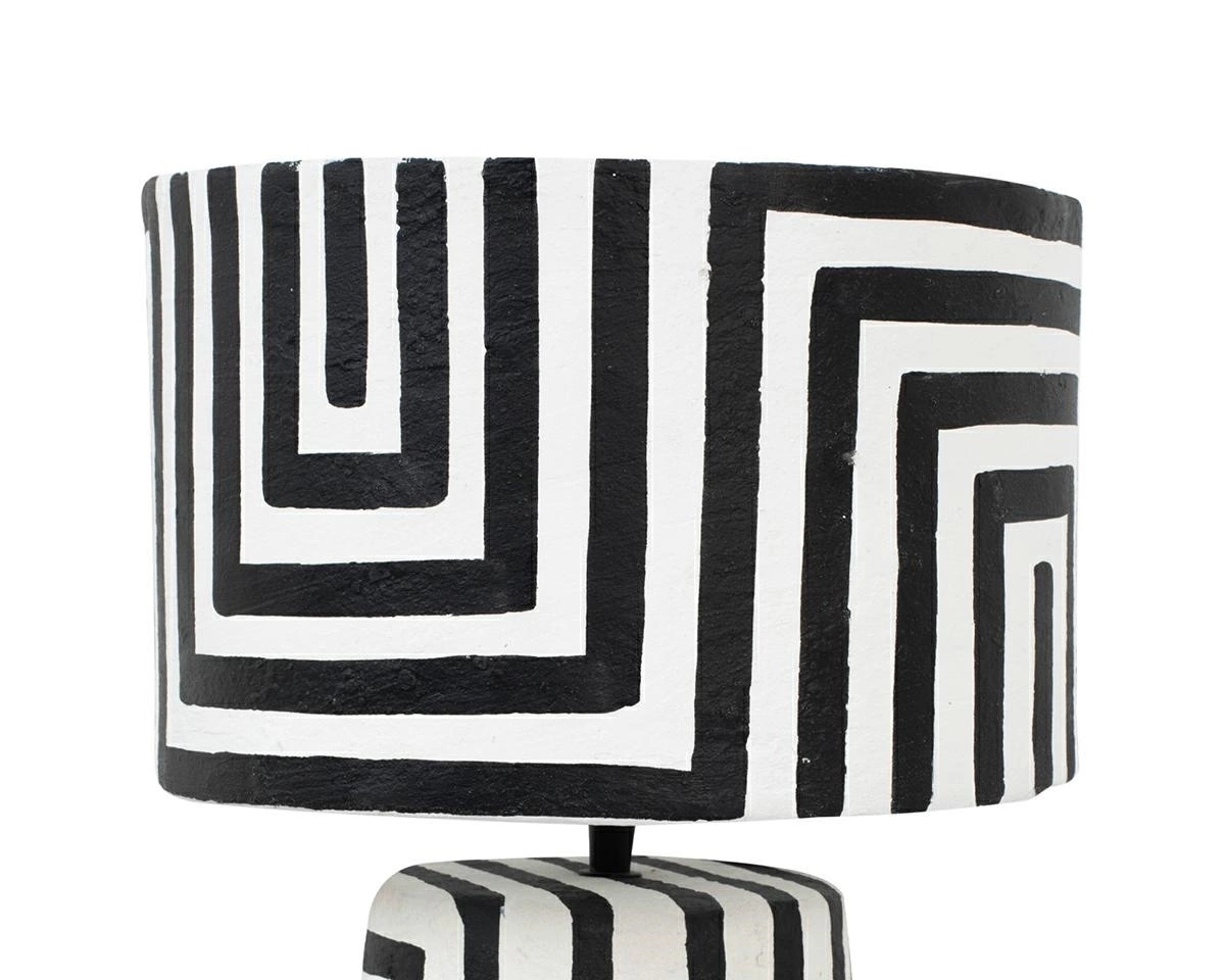 KARE lampa stołowa STRISCE 44 cm          biało-czarna