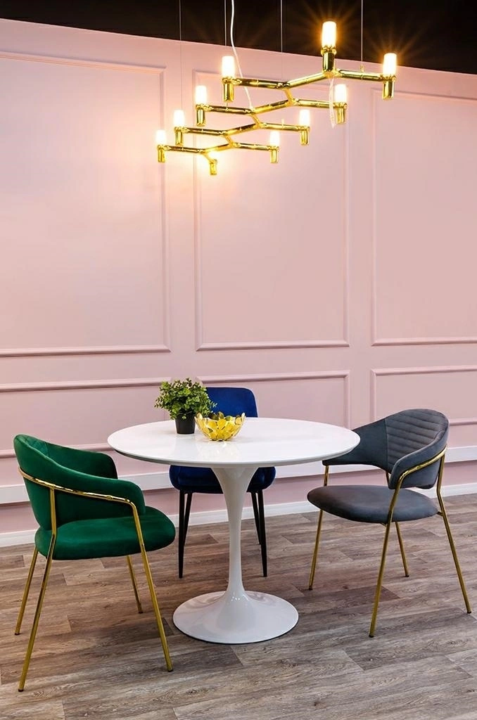 Stół TULIP PREMIUM 100 biały  - MDF, metal