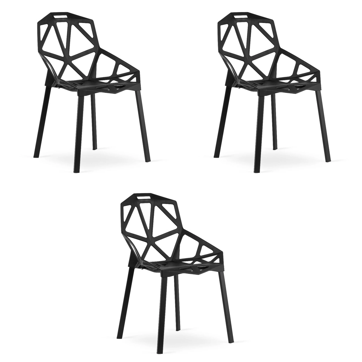 Zestaw stół prostokątny ADRIA 120x80 biały + 4 krzesła OSAKA białe