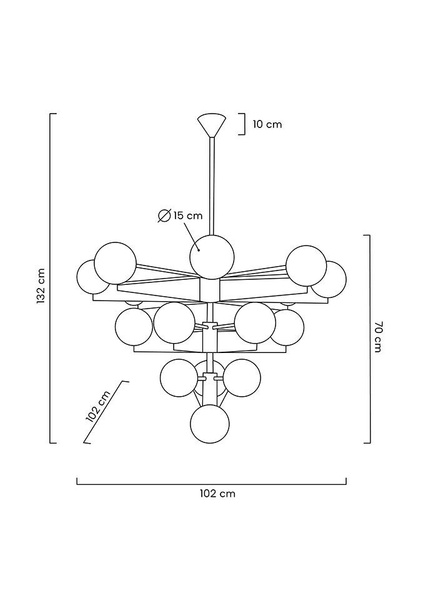 MOOSEE lampa wisząca SOLEI złota