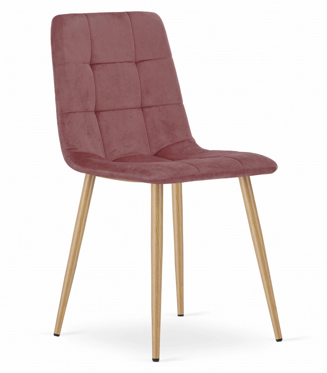 Krzesło BORA - ciemny róż aksamit x 4