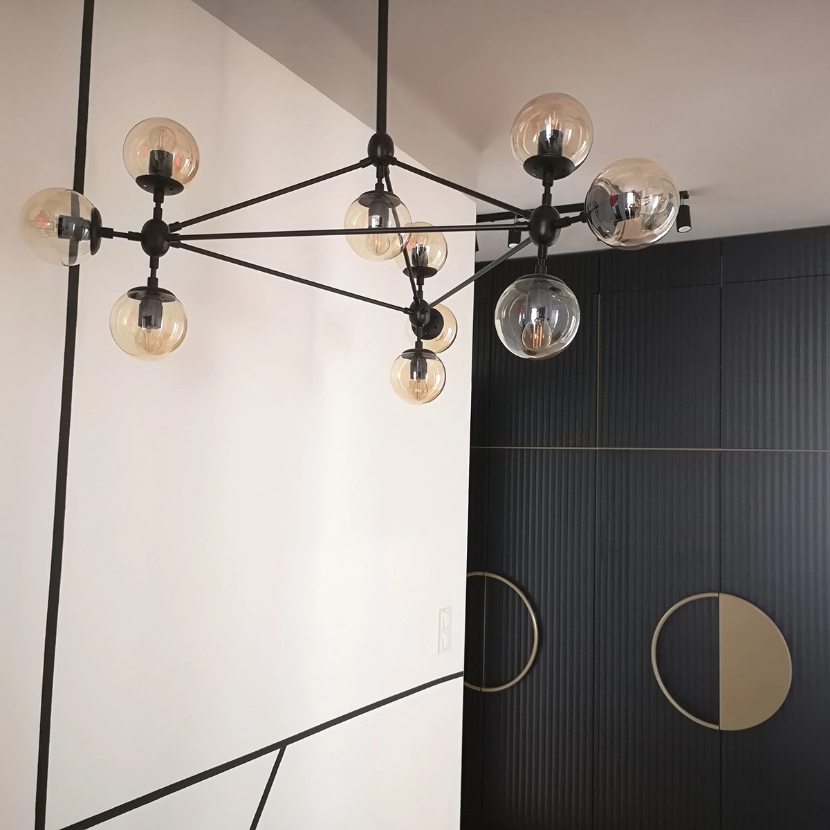 Lampa wisząca transparentno czarna Astrifero 15