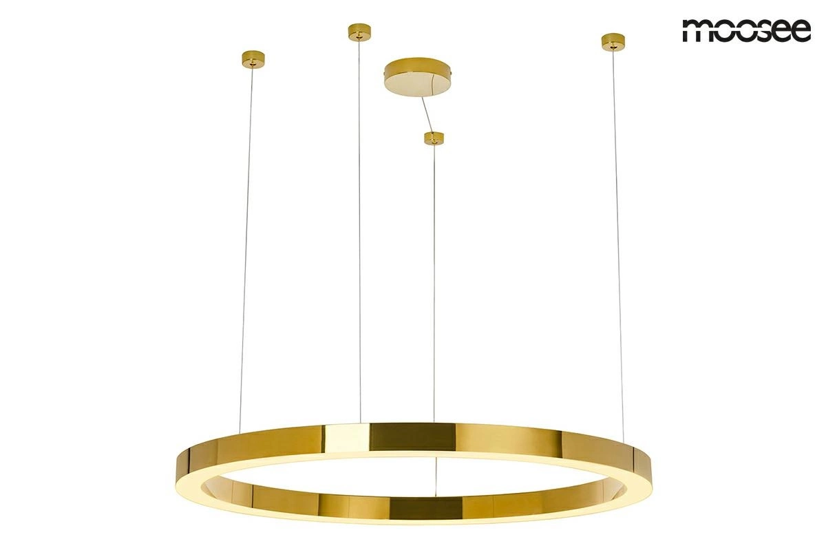 MOOSEE lampa wisząca RING LUXURY 110 złota - LED, chromowane złoto