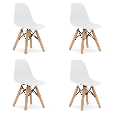 Krzesło ZUBI - białe x 4
