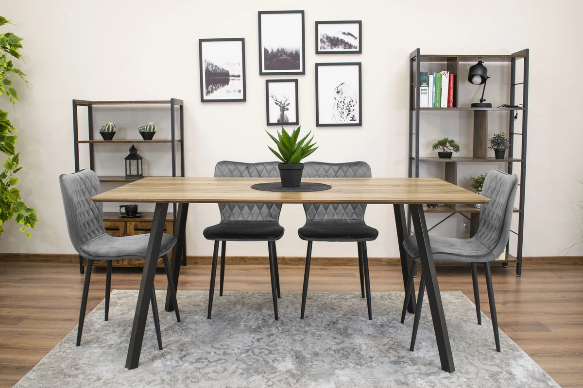 Zestaw stół okrągły TODI 80 biały + 3 krzesła OSAKA pomarańczowe