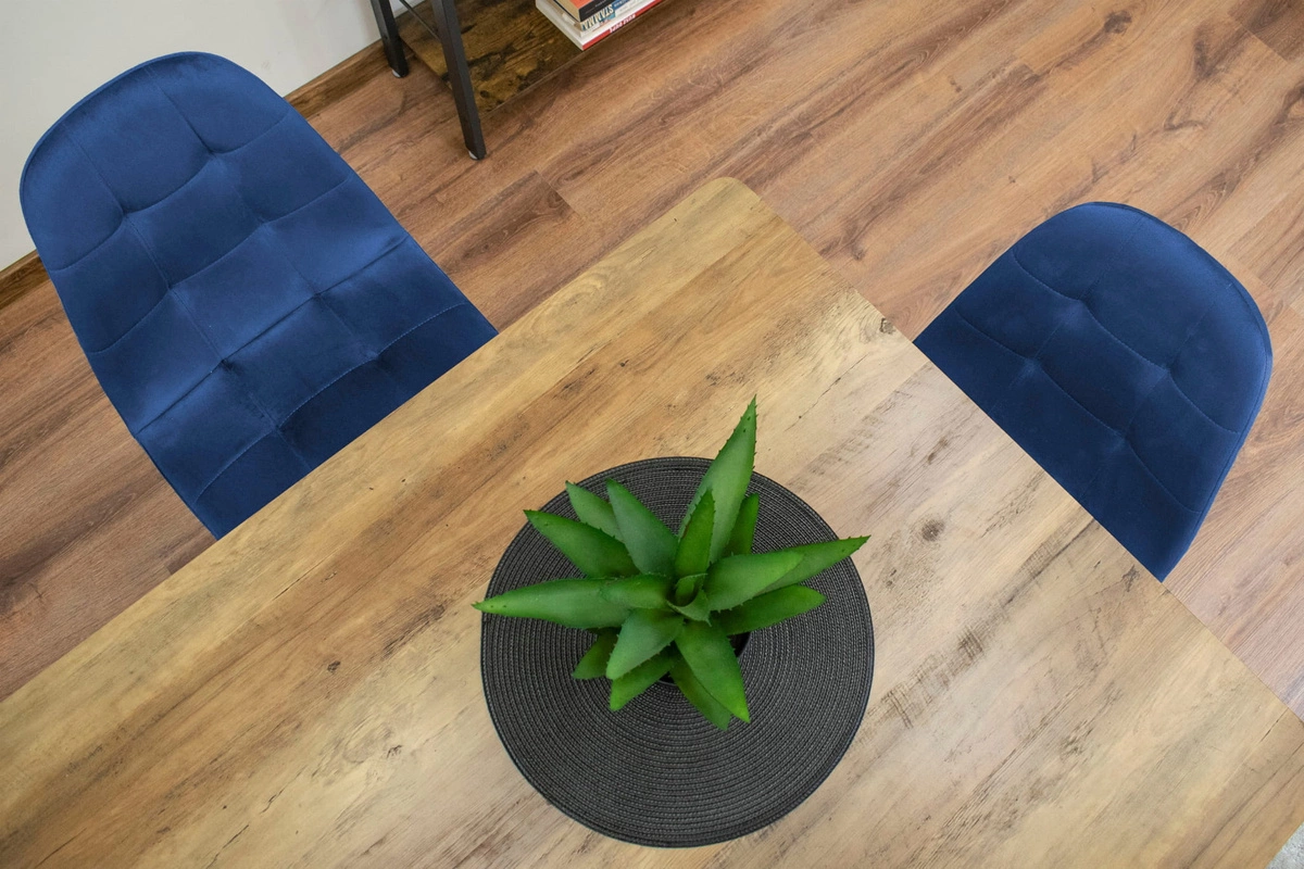 Zestaw stół prostokątny 120x80 craft + 4 krzesła MARK czarne