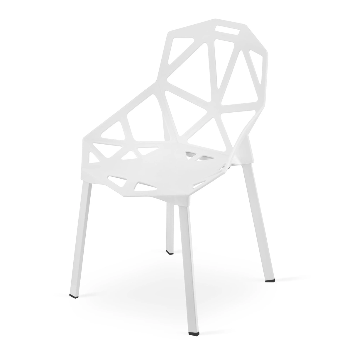 Zestaw stół okrągły TODI 60cm biały + 2 krzesła LAGO czarne