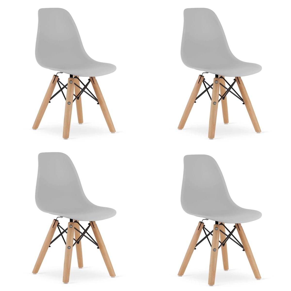 Krzesło ZUBI - szare x 4