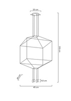 Lampa wisząca FLUSSO 4 czarna