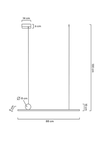 MOOSEE lampa wisząca WAND 80 złota