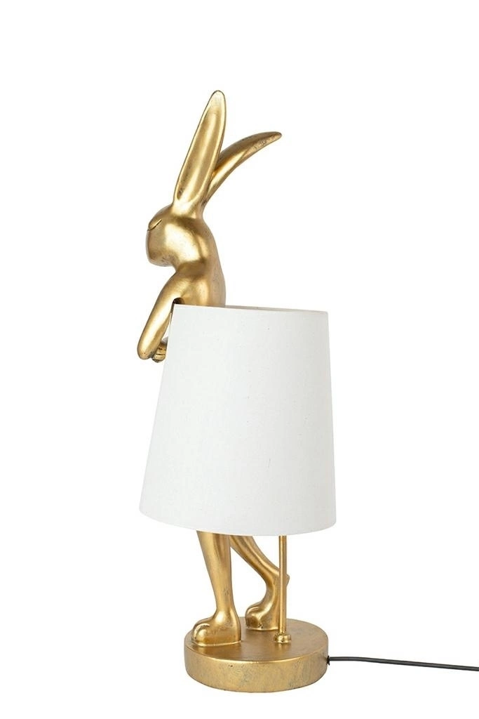 KARE lampa stołowa RABBIT 68 cm  złota / biała