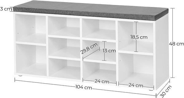 Szafka na Buty z Siedziskiem - LHS010W01