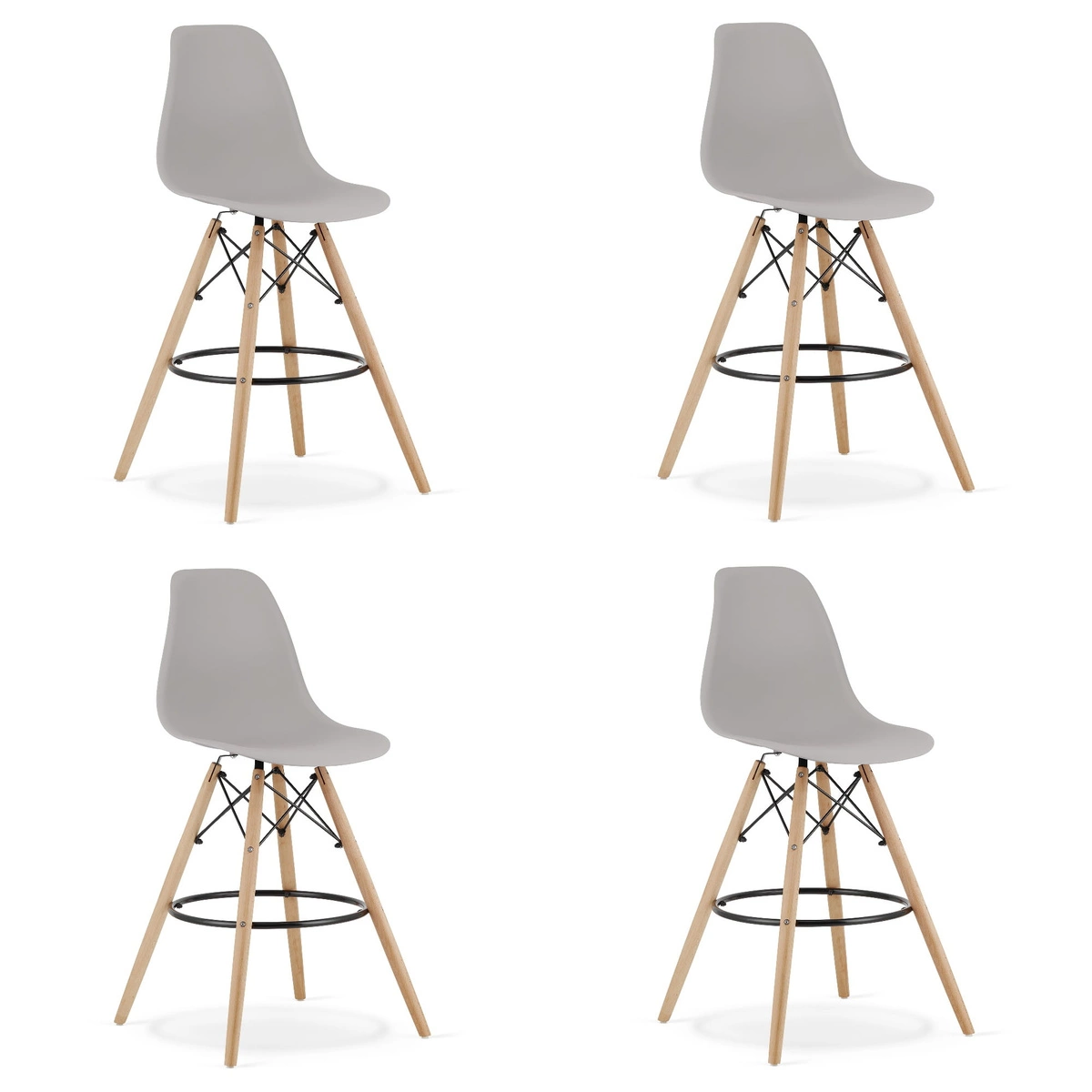 Krzesło LIBRA - różowy aksamit / nogi kolor drewna x 4