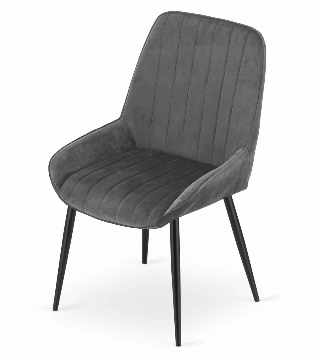 Zestaw stół prostokątny ADRIA 120x80 biały + 4 krzesła LAGO szare