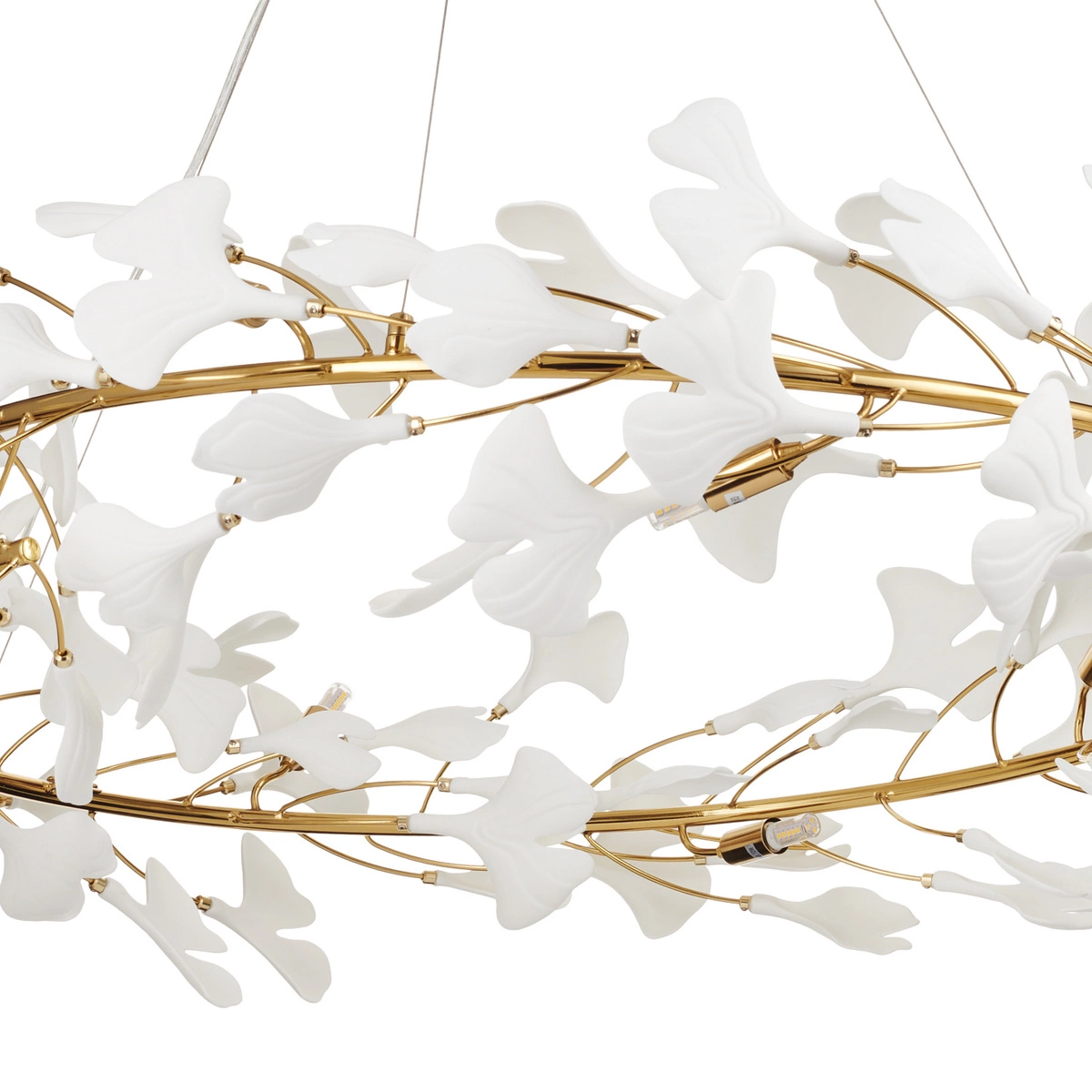 Lampa wisząca BOTANIKA 100 cm -złota, G9, regulowana, designerska