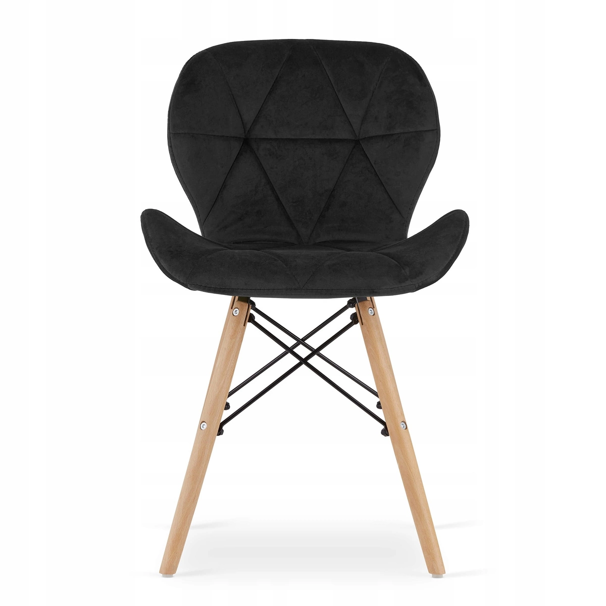 Zestaw stół prostokątny ADRIA 120x80 biały + 4 krzesła LAGO czarne