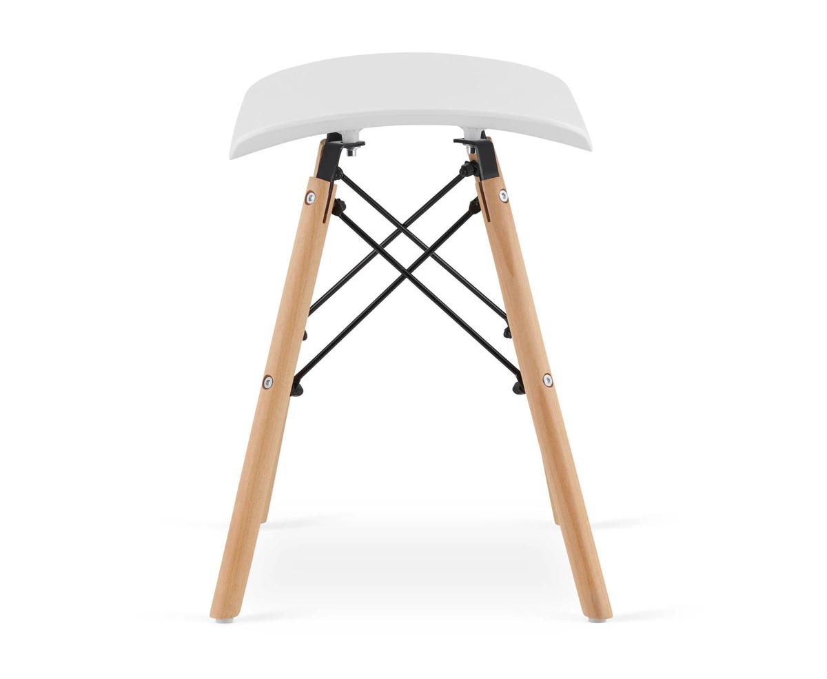 Zestaw stół okrągły TODI 60cm biały + 2 krzesła MARK czarne