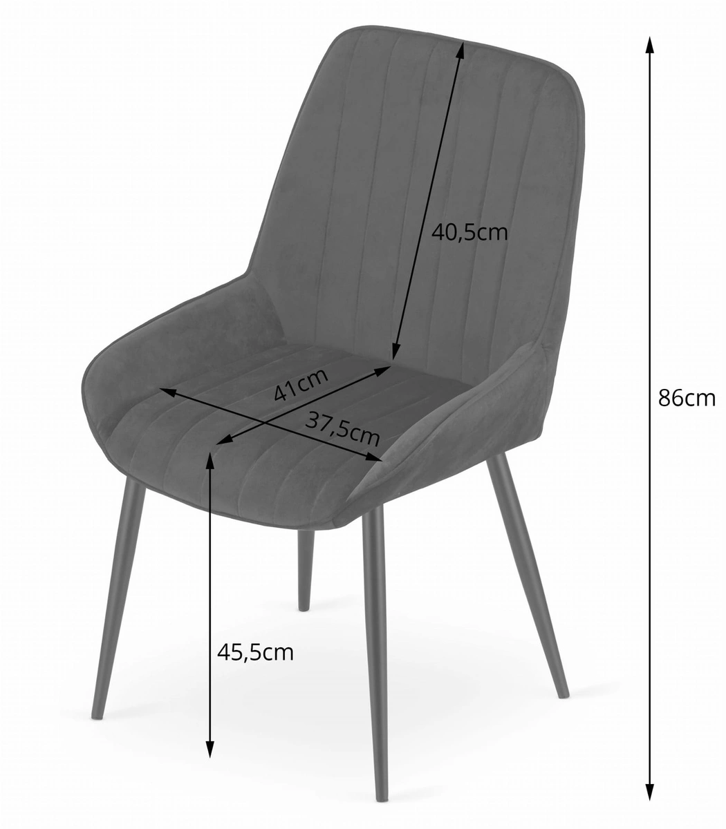 Zestaw stół prostokątny ADRIA 120x80 biały + 4 krzesła LAGO szare