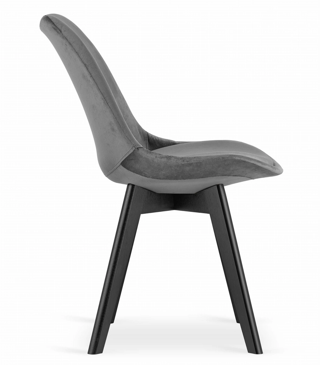 Zestaw stół okrągły TODI 60 czarny + 2 krzesła LAGO zielone