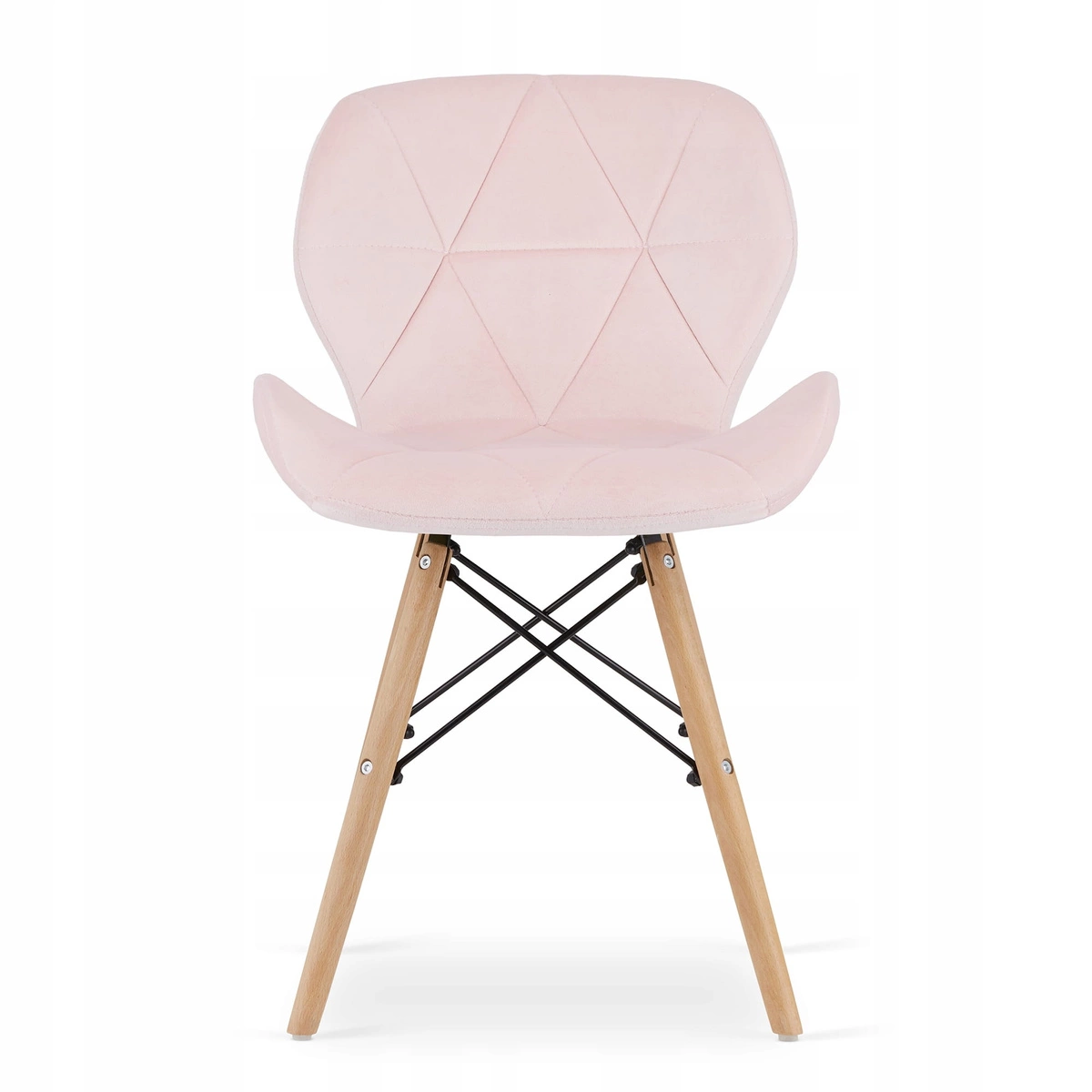 Zestaw stół prostokątny ADRIA 120x80 biały + 4 krzesła LAGO różowe