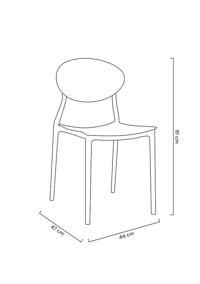 MODESTO krzesło FLEX czarne - polipropylen