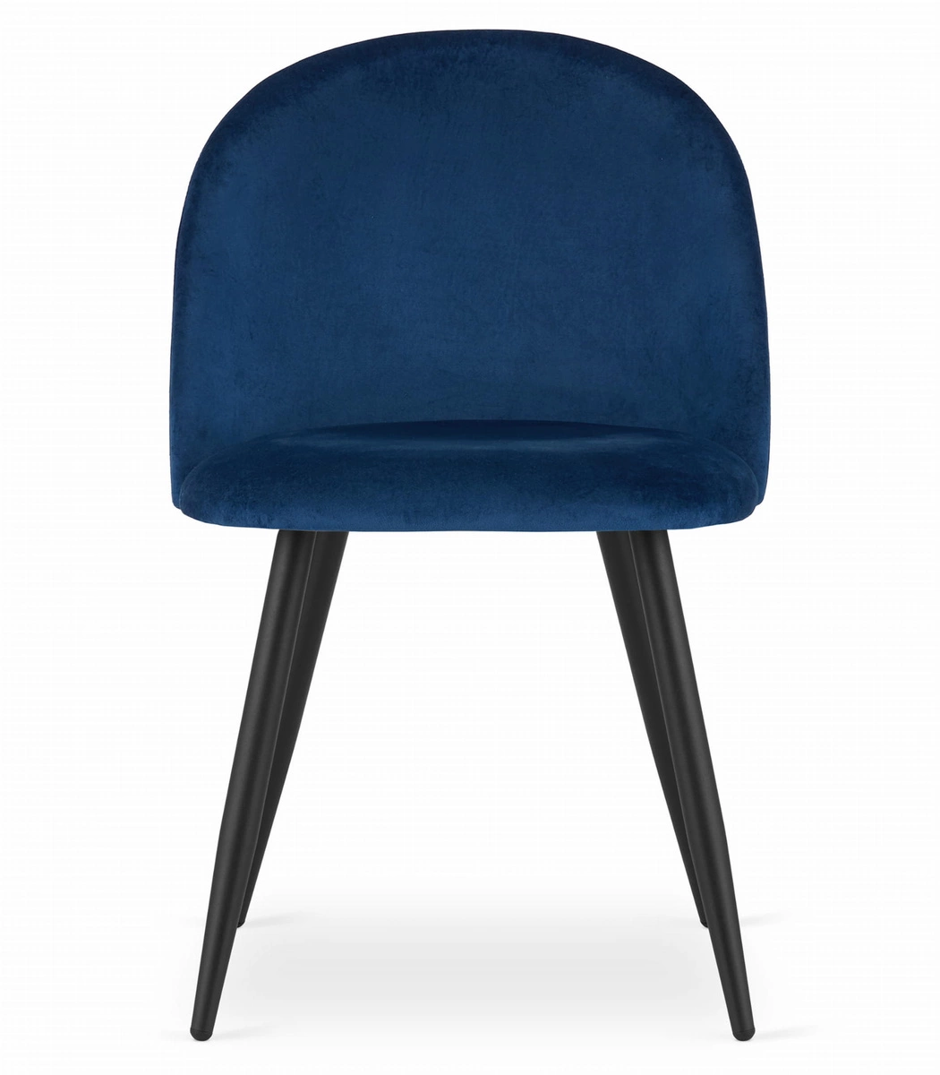 Krzesło BELLO - aksamit granat / nogi czarne x 4