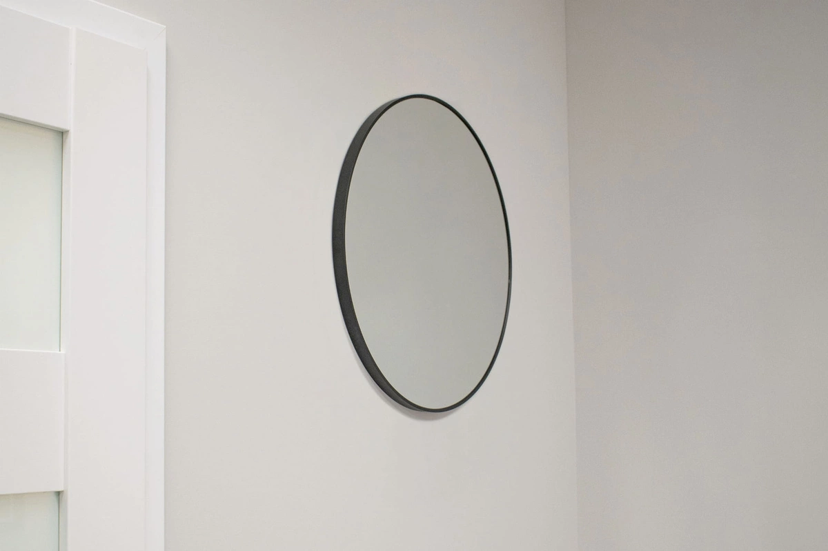 Lustro 50cm czarna rama