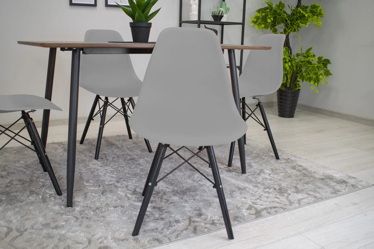 Krzesło OSAKA szare / nogi czarne x 2