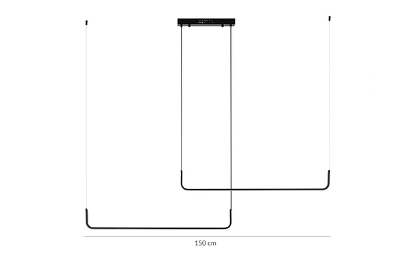 MOOSEE lampa wisząca SHAPE DUO 120 czarna