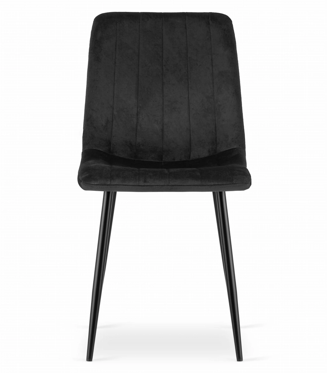 Zestaw stół okrągły TODI 80cm biały + 4 krzesła LAGO granatowe