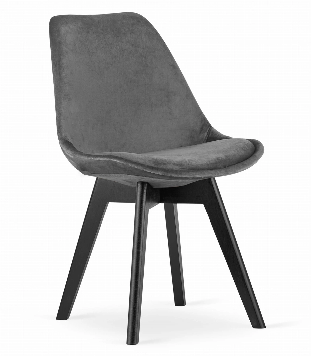 Zestaw stół okrągły TODI 60 czarny + 2 krzesła LAGO zielone