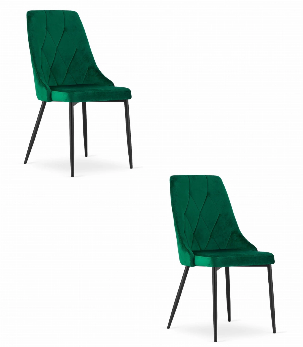 Krzesło LIBRA - granat aksamit / nogi czarne x 2