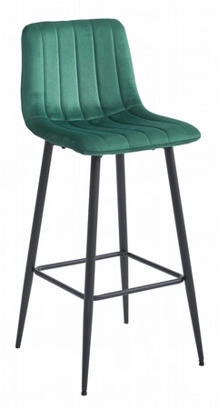 Hoker POZZA - ciemna zieleń aksamit / nogi czarne x 4