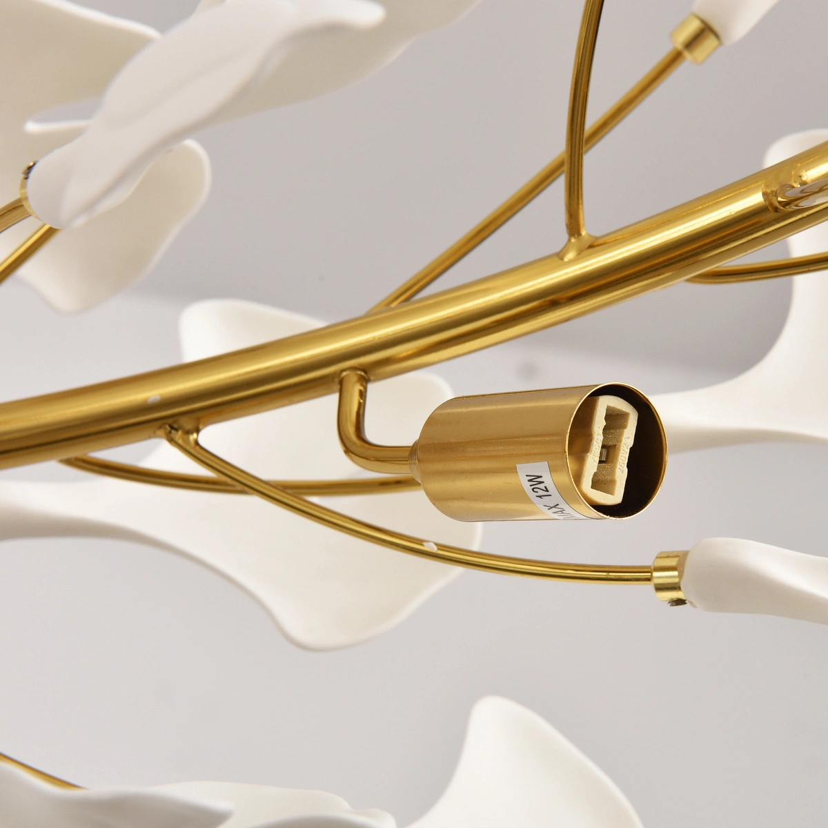 Lampa wisząca BOTANIKA WAVE 125 cm - złota, G9, regulowana, designerska