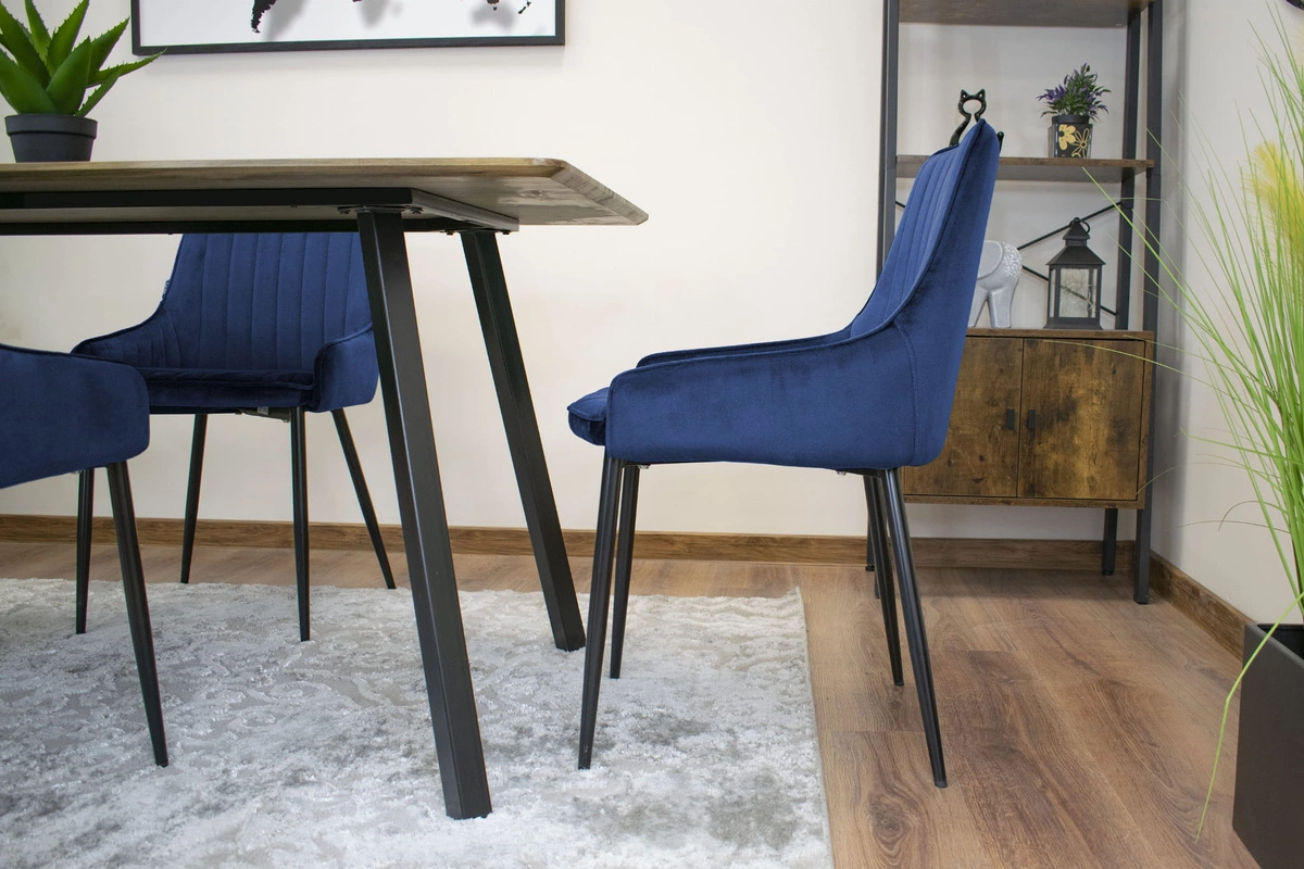 Zestaw stół okrągły TODI 80 jesion + 4 krzesła LAGO szare