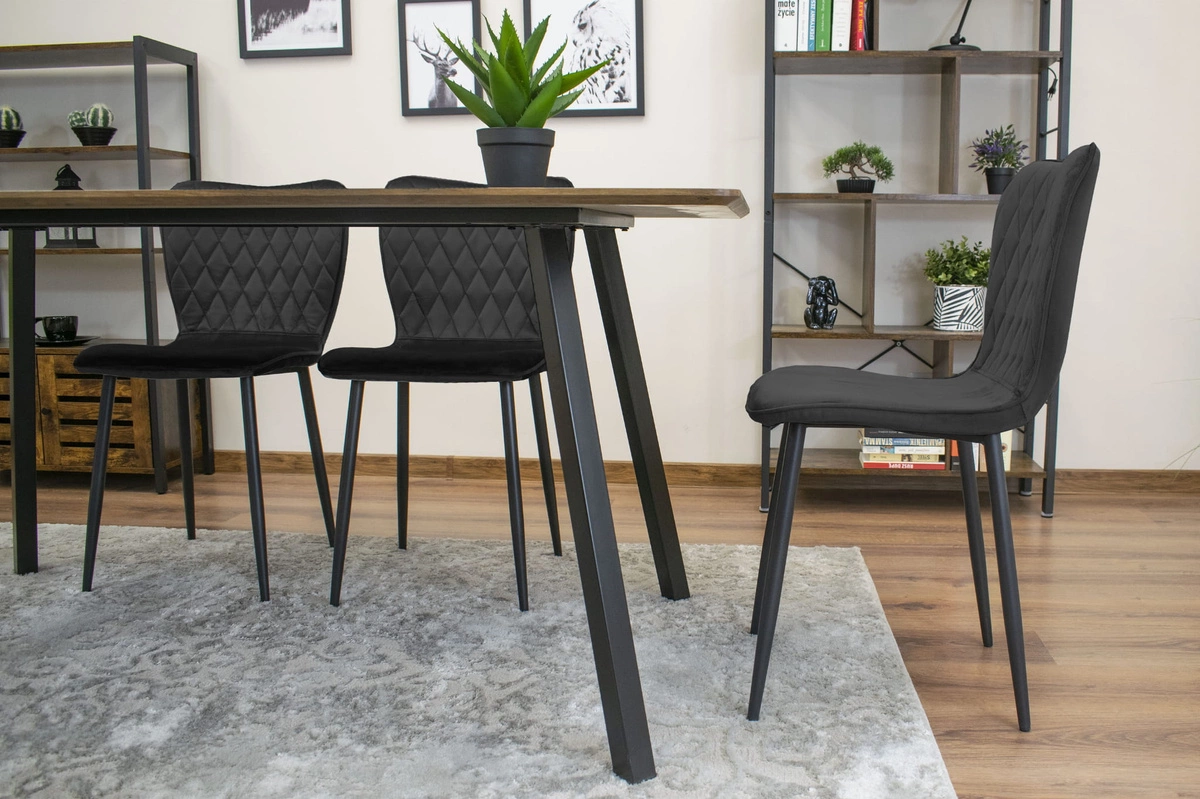 Zestaw stół prostokątny ADRIA 120x80 biały + 4 krzesła OSAKA pomarańczowe