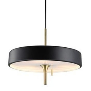 Lampa wisząca ARTDECO czarno - złota 35 cm do salonu