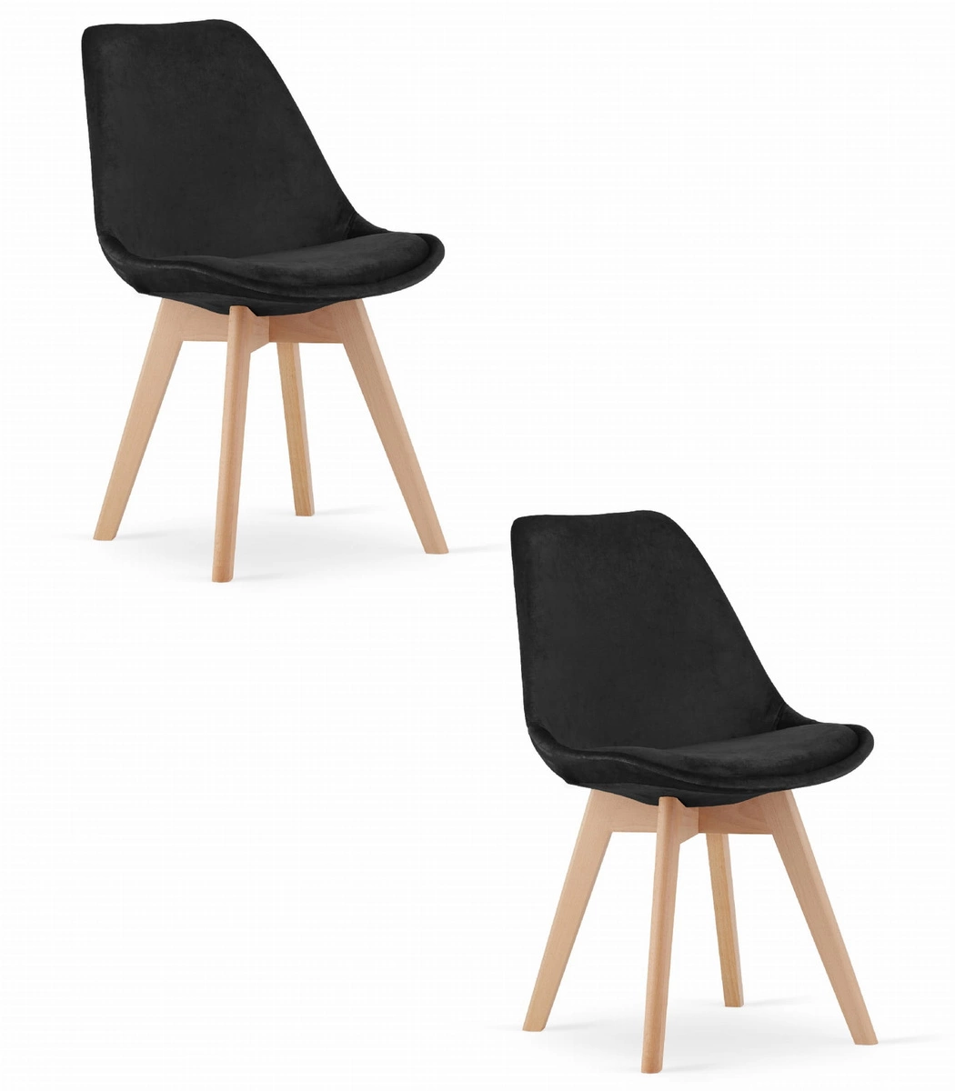 Krzesło SOLDEN - aksamit ciemny szary / nogi czarne x 1
