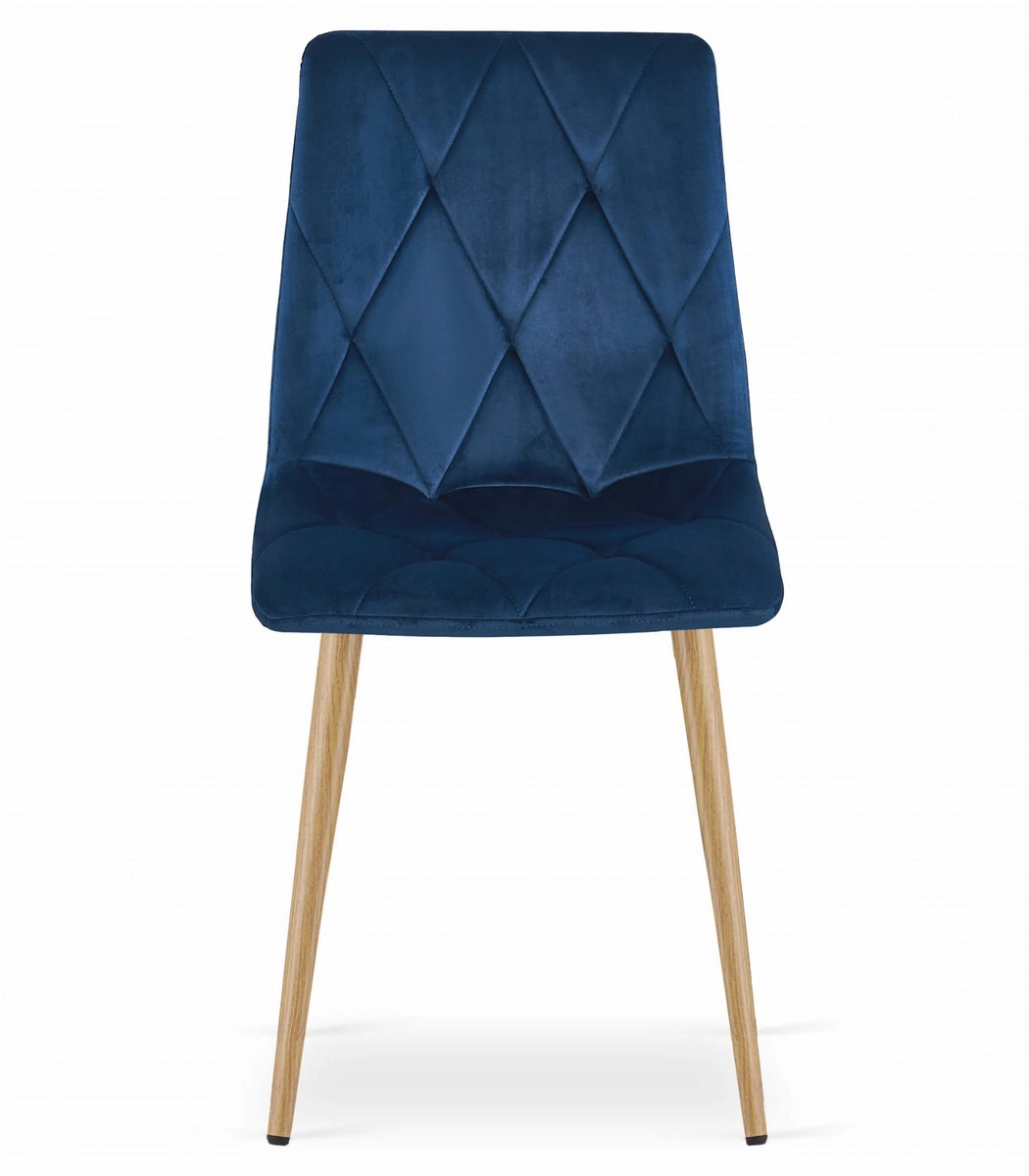 Krzesło LIBRA - granat aksamit / nogi kolor drewna x 1