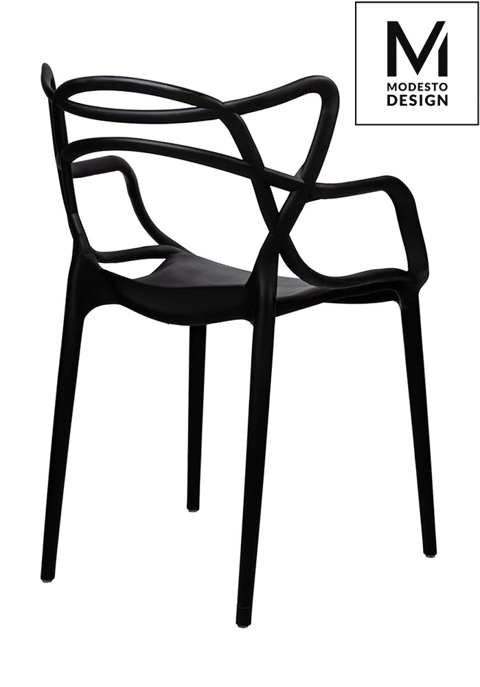MODESTO krzesło HILO czarne-polipropylen