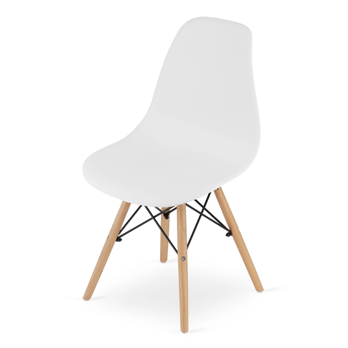 Krzesło OSAKA białe / nogi naturalne x 4