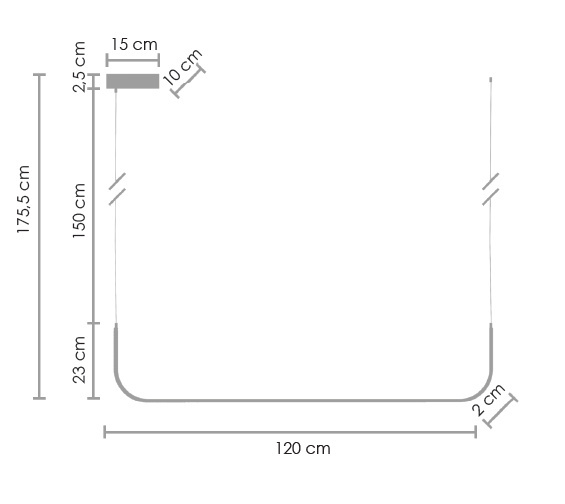 Lampa wisząca MINIMA-1 LED czarna 120 cm